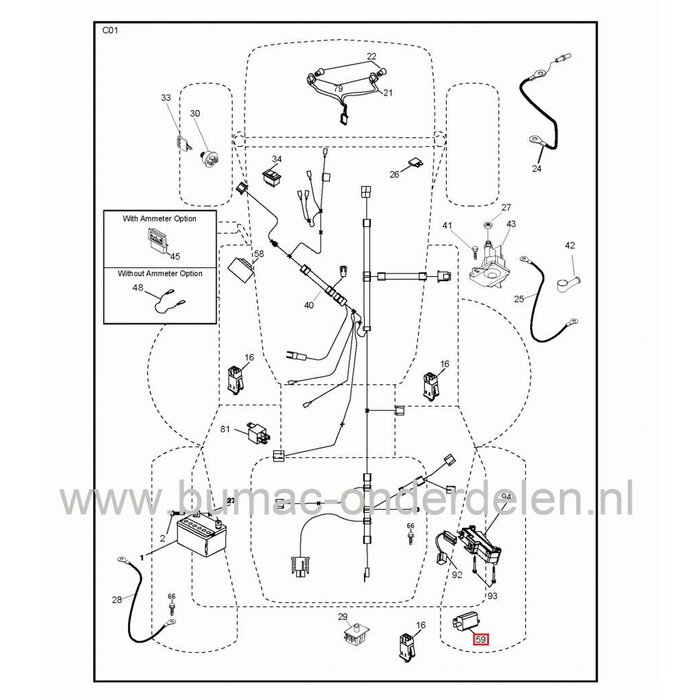 Schakelaar voor Husqvarna, Jonsered, Partner, McCulloch, Flymo, Craftsman, Lazer, Yardpro, AYP Zitmaaiers, ELECTROLUX Schakelaars voor Tuintrekkers, Frontmaaiers, HUSQVARNA Twin-Cut TC138, TC142, TC238, TC242, JONSERED LT2116CMA2, LT2216CM