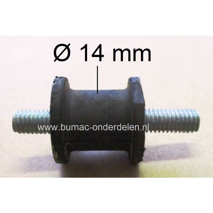 Vibratiedemper voor KAAZ en OLEO MAC Tuinmachines, Bosmaaier, Grasmaaier, Ruwterreinmaaier, Trimmer, Zitmaaier, Generator Aggregaat, Waterpomp, Trilplaat, Tuinfrees, Houtversnipperaar, Kaaz, Oleo-Mac Trillingsdemper, Antivibratierubber, Ophangrubber