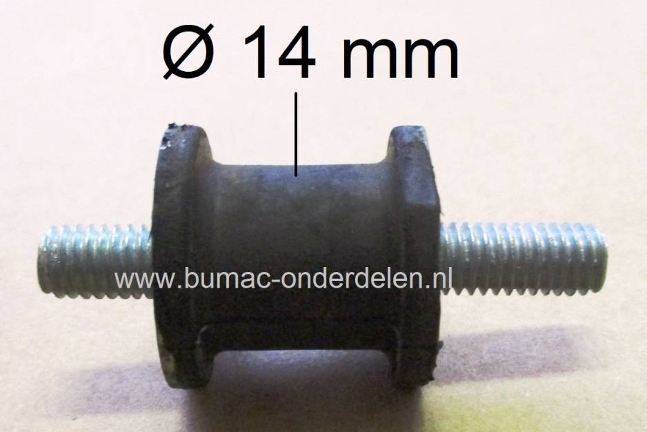 Vibratiedemper voor KAAZ en OLEO MAC Tuinmachines, Bosmaaier, Grasmaaier, Ruwterreinmaaier, Trimmer, Zitmaaier, Generator Aggregaat, Waterpomp, Trilplaat, Tuinfrees, Houtversnipperaar, Kaaz, Oleo-Mac Trillingsdemper, Antivibratierubber, Ophangrubber
