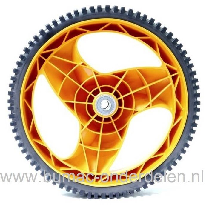 Achterwiel voor Husqvarna, Partner, Mcculloch, Jonsered, Lazer Grasmaaier, Grasmachine Wiel met Lagers voor o.a. M4553, P453, M5553, P5553, M6553D, P6553D, M7053D, P7053D Maaiers