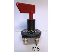 Massaschakelaar - Hoofdschakelaar voor Zitmaaier, Tuintrekker, Frontmaaier, Trilplaat, Generator, Heftruck, Bobcat, Hoogwerker Hoofdstroomafsluiter, Massa Schakelaar, Hoofd Schakelaar, Massaslot