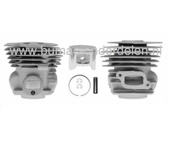Cilinderset Ø 45 mm voor Husqvarna, Jonsered, Partner, McCulloch Benzinekettingzaag, Motorzaag, HUSQVARNA 346XP, 353, Jonsered CS2147, CS2152, ELECTROLUX Cylinderset Compleet met Zuiger, Zuigerveer, Pistonpen en Borgclips, Complete Cilinderset Kettingzage