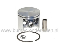 Zuiger Ø 48 mm voor Husqvarna, Jonsered, Partner, McCulloch Benzinekettingzaag, Zuigerset met Zuiger, Zuigerveer, Pistonpen en Borgclips voor 262 en 262XP Kettingzagen, Motorzagen