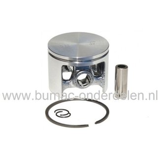 Zuiger Ø 48 mm voor Husqvarna, Jonsered, Partner, McCulloch Benzinekettingzaag, Zuigerset met Zuiger, Zuigerveer, Pistonpen en Borgclips voor 262 en 262XP Kettingzagen, Motorzagen