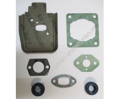 Pakkingset voor Stihl Bosmaaier, Heggenschaar, Combimotor Stihl FS38, FS45, FS46, FS55, HL45, KM55, MM55, Dichting voor Stihl FS38, FS45, FS46, FS55, HL45, KM55, MM55, 3x Inlaatpakking, Cilinderpakking, Uitlaatpakking, 2 Keerring 12x22x7