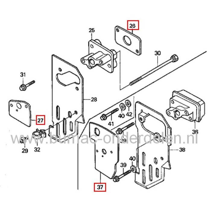 Inlaatpakking set voor Honda GX22 en GX31 Motor, Pakkingset bevat Inlaatpakking, Spruitstukpakking en Carburateurpakking, Dichting set voor Carburator Honda Motor op Bladblazer, Trimmer, Bosmaaier, Heggenschaar onderdelen