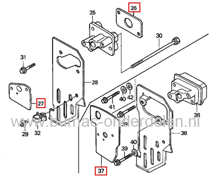Inlaatpakking set voor Honda GX22 en GX31 Motor, Pakkingset bevat Inlaatpakking, Spruitstukpakking en Carburateurpakking, Dichting set voor Carburator Honda Motor op Bladblazer, Trimmer, Bosmaaier, Heggenschaar onderdelen