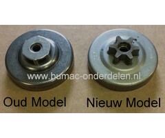 Aandrijftandwiel met Naaldlager voor Dolmar - Makita PS2, PS3, PS4, PS34, PS36, PS41, PS45, PS3410 en Makita DCS34, DCS35, DSC4610 Kettingzaag, Motorzaag Koppelingstrommel met Aandrijftandwiel, onderdeel