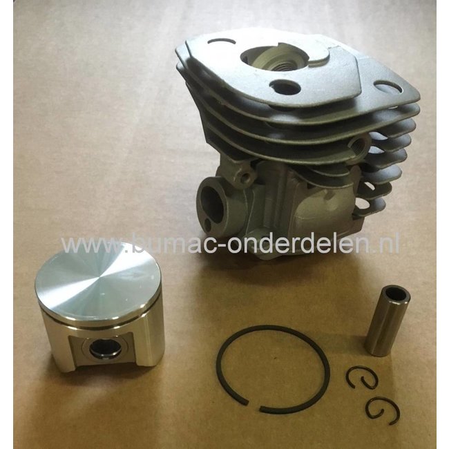 Cilinder HUSQVARNA 357XP en 359, JONSERED 2159 - CS2159 - CS2156, Motorzaag, Kettingzaag, Complete Cylinder met Zuiger, Zuigerveren en Pistonpen, Husqvarna Cilinderset Compleet