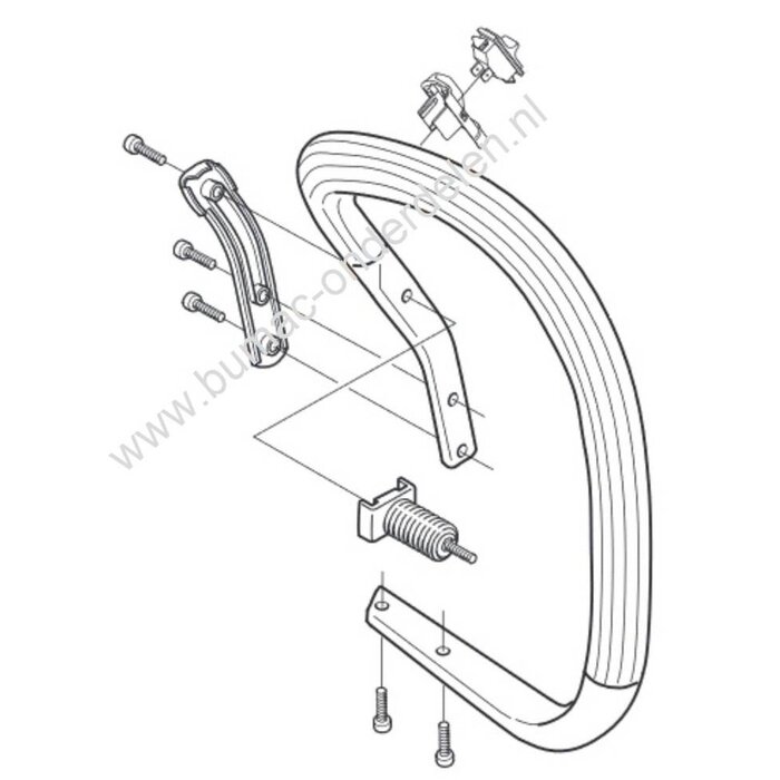 Trillingsdemper voor Husqvarna, Partner en Jonsered Kettingzaag Husqvarna 355, 357, 359, 357XP, 359EPA Veer voor Bevestiging Handgreep, Ophangrubber, Vibratiedemper, onderdeel