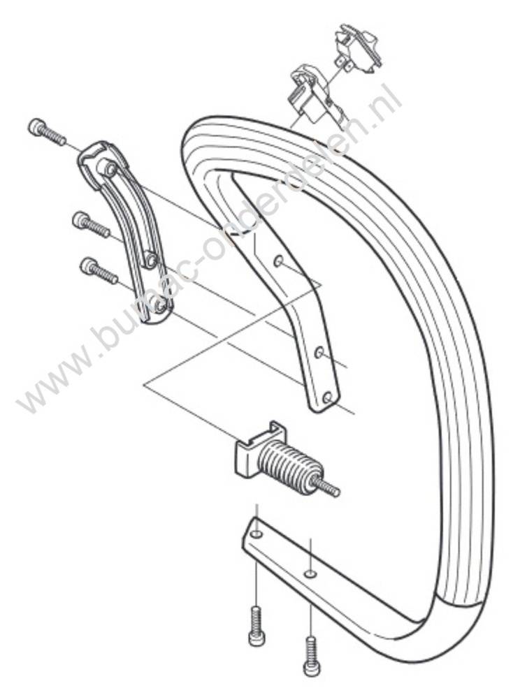 Trillingsdemper voor Husqvarna, Partner en Jonsered Kettingzaag Husqvarna 355, 357, 359, 357XP, 359EPA Veer voor Bevestiging Handgreep, Ophangrubber, Vibratiedemper, onderdeel