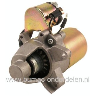 Startmotor voor Honda GX120, GX140 en GX160 met 17 Tands Bendixtandwiel, Electrische Starter komt onder andere voor op Honda GX 120, GX 140 en GX 160 Motor van Honda op Generator, Trilplaat, Tuinfrees, Aggregaat, Hogedrukreiniger, Houtversnipperaar