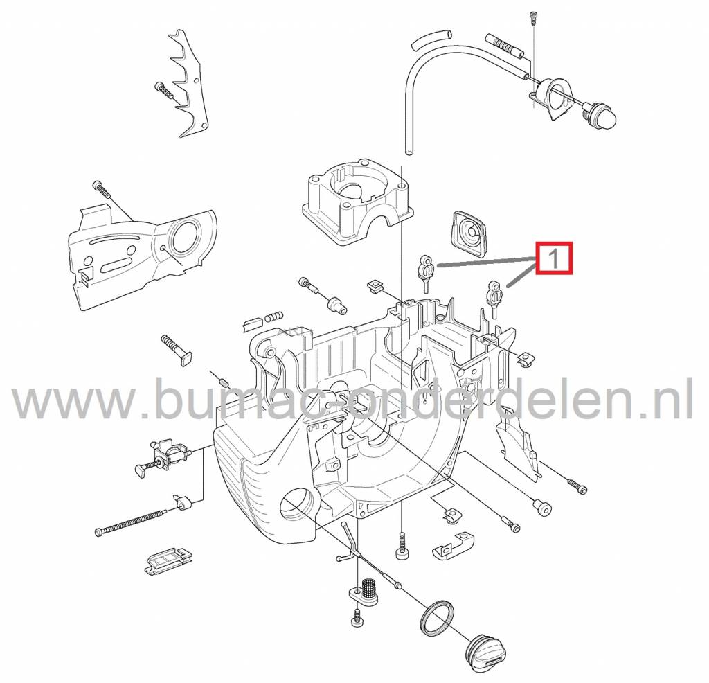 Ophangrubber voor Husqvarna, Jonsered, Partner, McCulloch Benzinekettingzagen, ELECTROLUX Antivibratierubber, HUSQVARNA 340, 345, 346XP, 350, 351, 353, 357XP, 359, 450, JONSERED 2141, 2145, 2149, 2150, 2159, Carburateur Buffer Ophanging