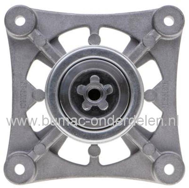 Mesas met Lagerhuis en Lagers Compleet voor Husqvarna, Jonsered, Partner, Mcculloch, Lazer, Wizard Zitmaaier, Tuintrekker, Mesas met Houder en Lagers voor Husqvarna TC142, Mcculloch M185-107TC Zitmaaier onderdeel, TC238, CTH184, LT2320, M155107, CTH224