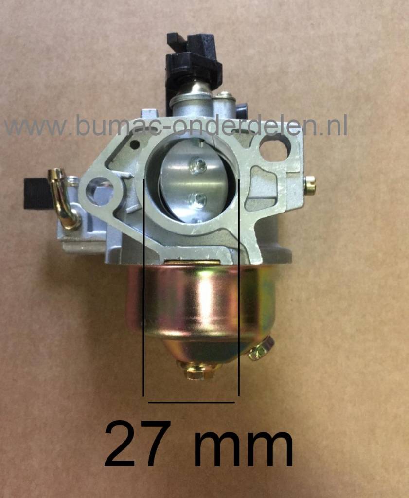 Carburateur voor Honda GX390 motoren voor Carts, Kloofmachines, Houtversnipperaars, Aggregaten, Generatoren, Hoogwerkers, Bobcats, Onkruidsbestrijdings machines, Trilplaten en dergelijk.
