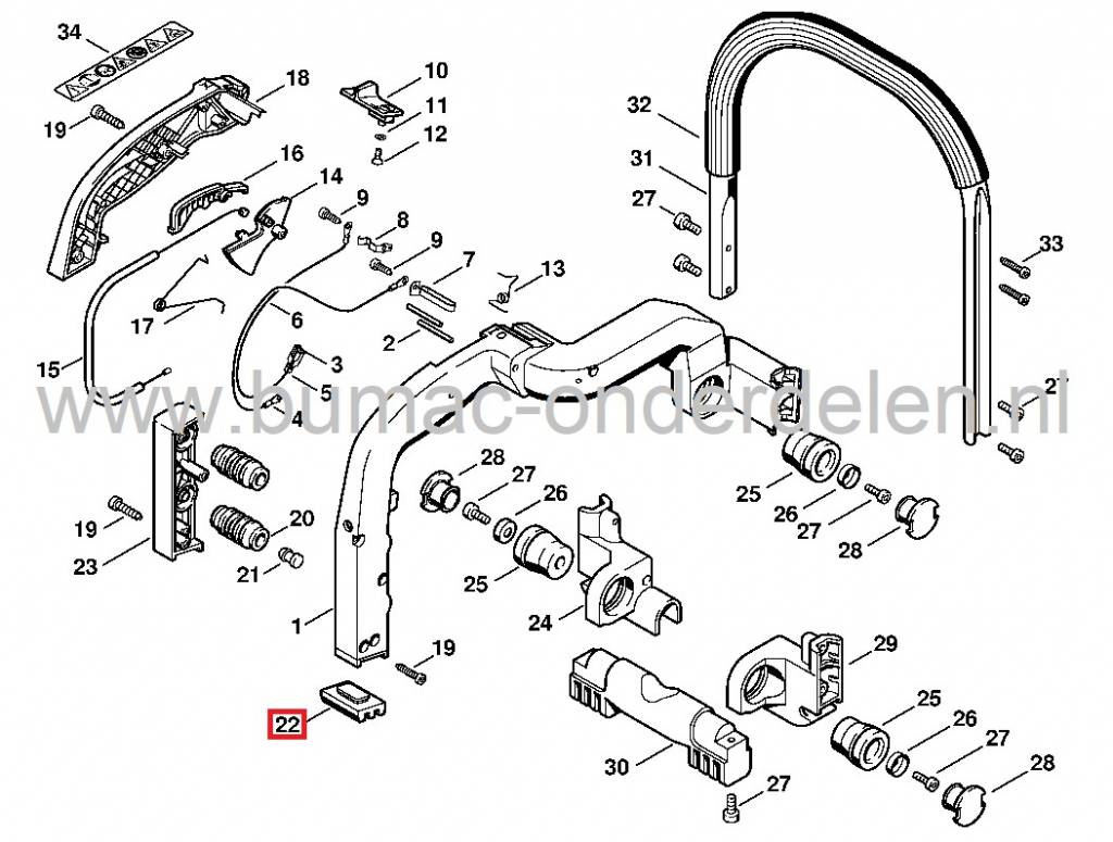 Stihl Trillingsdemper voor Doorslijpmachines TS460 - TS700 - TS800, Vibratiedempers Stihl TS 460, TS 700, TS 800 Bandenzaag, Motorslijpers, Doorslijpers, Ophangrubbers, Antivibratierubbers STIHL