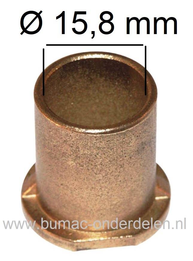 Flenslager voor Aandrijfbak van Peerless Lager, Bronzen bus komt oa voor op MTD, CubCadet, White, YardMan, Gutbrod, Wolf Zitmaaier, Lager komt ook voor als Lagerbus in Stuur Inrichting