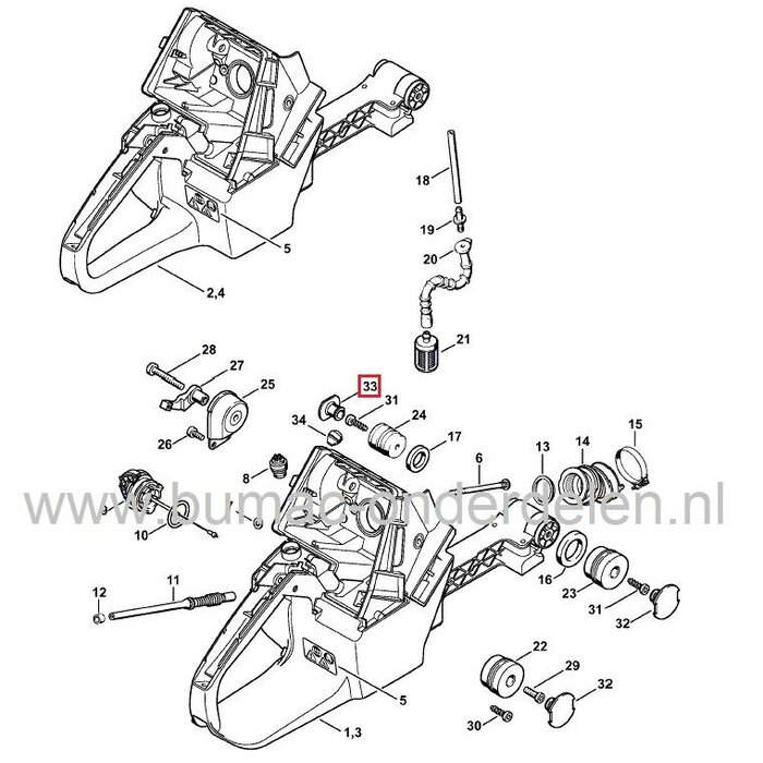 Dop Trillingsdemper STIHL Kettingzagen, Doorslijpmachines 038, 084, 088, MS379, MS380, MS780, MS880, TS400, Plug voor Ophangrubber Stihl Motorzagen, Bandenzagen, Vibratiedemperstop, Stop Antivibratierubbers Stihl Kettingzaag, Motorzaag, Doorslijpers