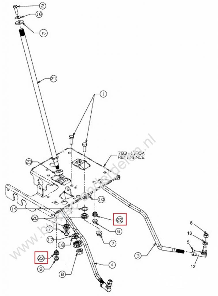 Bus voor Stuurstang MTD - Wolf - Cub Cadet - Bolens - Yardman - White, Zitmaaier - Tuintrekker - Frontmaaier, Mtd, HN5180 - 12-96 - 11,5-107 - 165-107 - 175-105 H - 175-107 - 91/155 - JE135H - 91-155, onderdeel