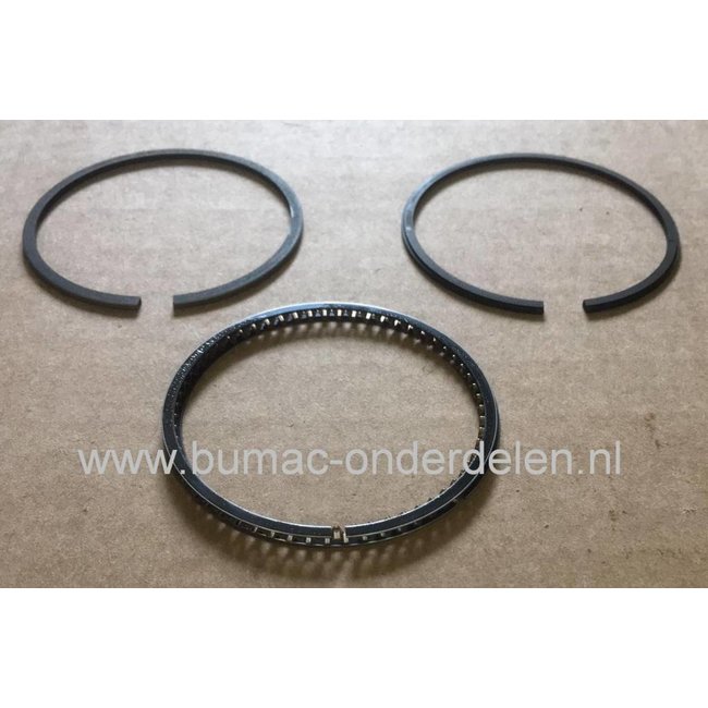 Zuigerveren voor Honda GX120, GXV120 Motoren op Grasmaaiers, Generator, Aggregaat, Waterpomp, Houtversnipperaar, Tuinfrees, Kooimaaiers, Honda Zuigerveerset voor GX 120, GXV 120 Motoren Cilinder Ø 60 mm, onderdeel