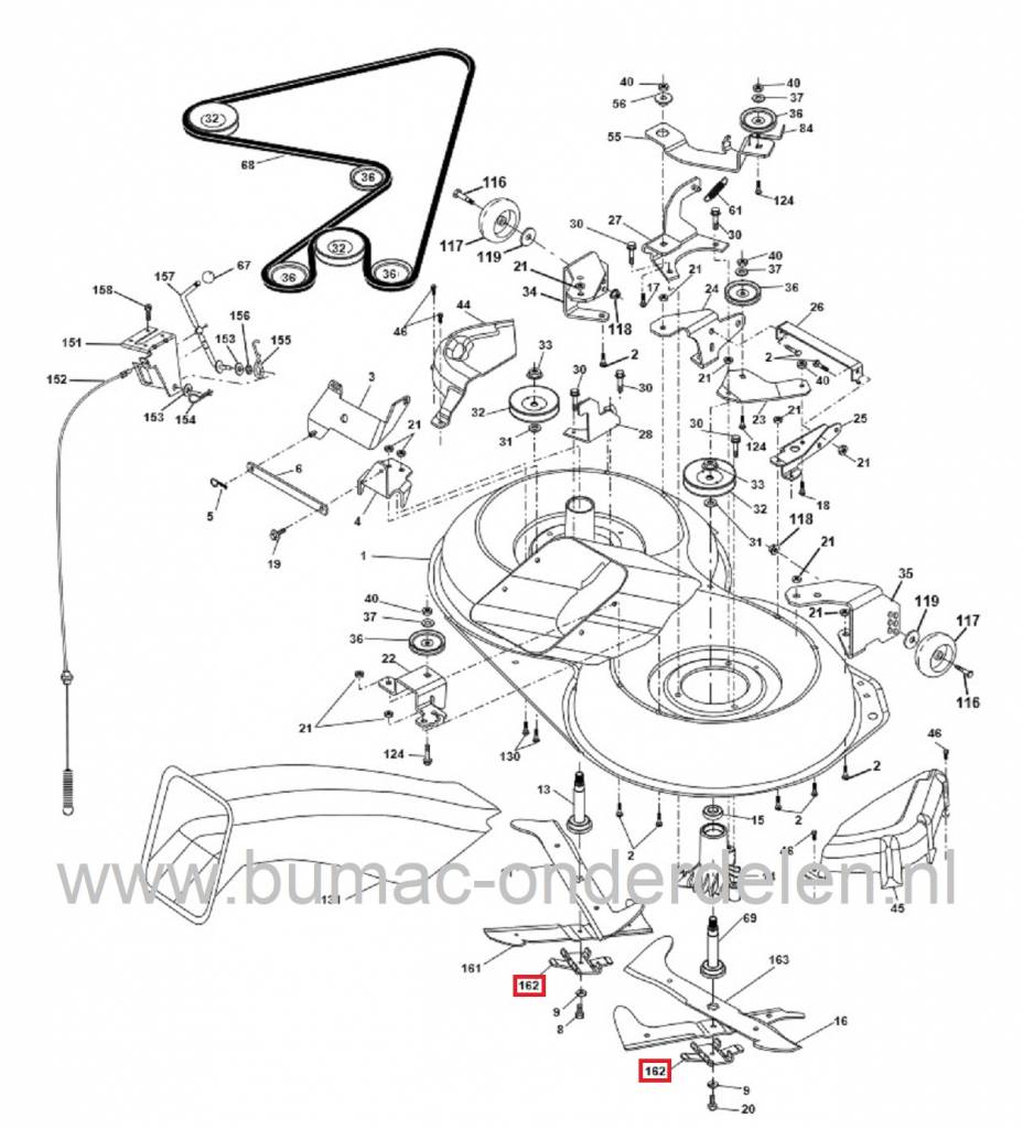 Meshouder voor Husqvarna Zitmaaiers ELECTROLUX Maaimes houder AYP, Craftsman, Lazer, Jonsered, McCulloch, Partner, Wizard, Yardpro, Mesadapter, CT135, CT150, CT160, CTH150, CTH155, CTH160, CTH170, CTH172
