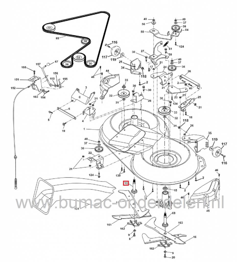Mesas Links voor Husqvarna - Jonsered - Partner - Roper - Mcculloch - Alpina - Wizard Zitmaaiers