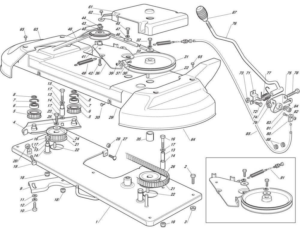Veer voor Maaidek van CastelGarden - Mountfield - Stiga - en Honda Zitmaaier Estate Senator - TwinCut - XT - XX - PT - XHX Serie 98 - 102 Cm Maaibreedte