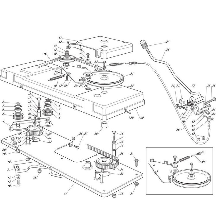 Afdekkap voor Maaidek 122 Cm van CastelGarden - Stiga - Honda en Mountfield Zitmaaiers