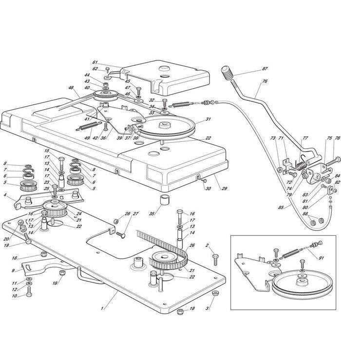 Afdekkap voor Maaidek 122 Cm van CastelGarden - Stiga - Honda en Mountfield Zitmaaiers onderdeel