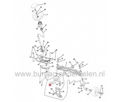 Wielas Links voor Husqvarna CT126, CTH126, TC130 Zitmaaiers, Electrolux Wielassen, Linker Fusee voor AYP, Jonsered, Craftsman, Lazer, Partner, McCulloch, Wizard, Yardpro Stuurdelen voor Zitmaaiers, Frontmaaiers, Tuintrekkers