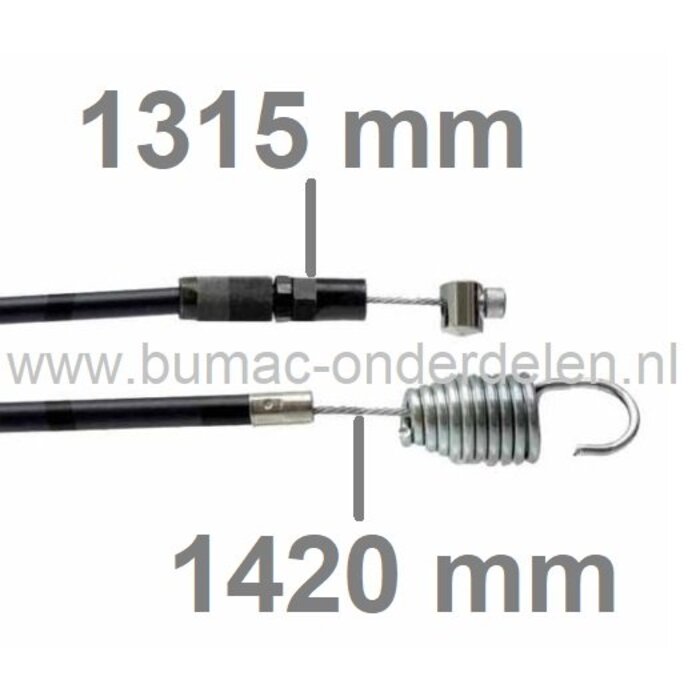 Koppelingskabel Wielaandrijving voor Wolf 6.40EA Elektrische Grasmaaier, Bedieningskabels Aandrijving van de Wielen voor WOLF Electromaaiers, Electrische Gazonmaaiers onderdeel