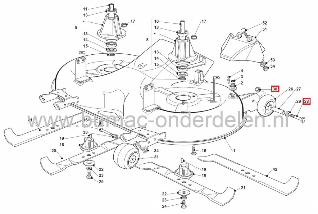 Bevestigingsset Maaidekwiel Castelgarden, Stiga, Mountfield, Alpina, Wielbout met Moer voor het Bevestigen van Steunwiel voor Maaikast GGP Zitmaaiers