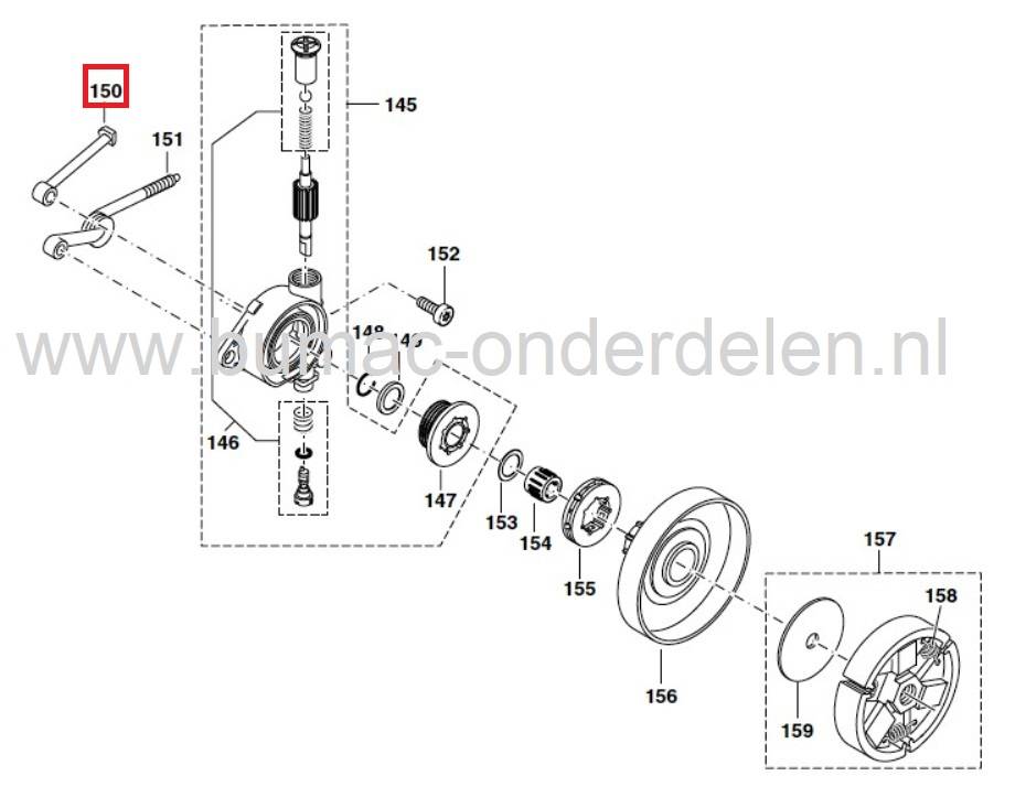 Olieslang voor 109, 110, 111, 115, PS43, PS52, DCS430, DCS431, DCS520, DCS5200, DCS540 Kettingzaag Dolmar en Makita