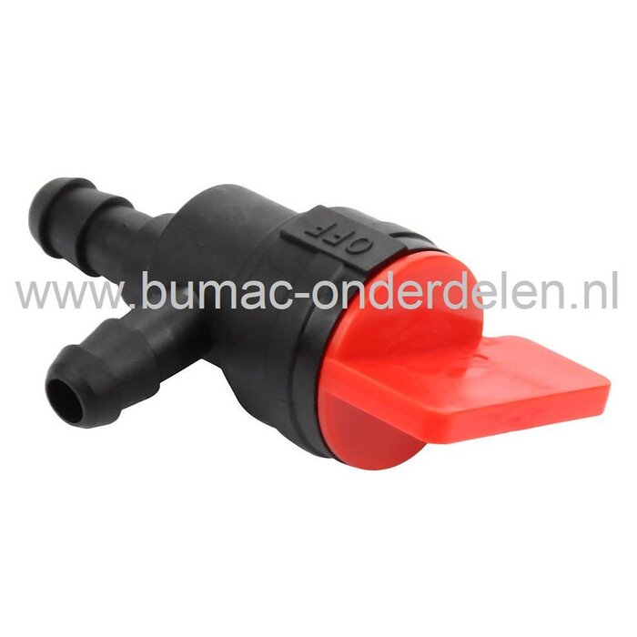 Benzinekraan voor Briggs and Stratton en Tecumseh Motoren op Grasmaaiers, Zitmaaiers, Frontmaaiers, Aggregaat, Trilplaat, Houtklover, Waterpomp, Generator, B&S Brandstofkraan, Briggs & Stratton, TECUMSEH, Brandstofdelen