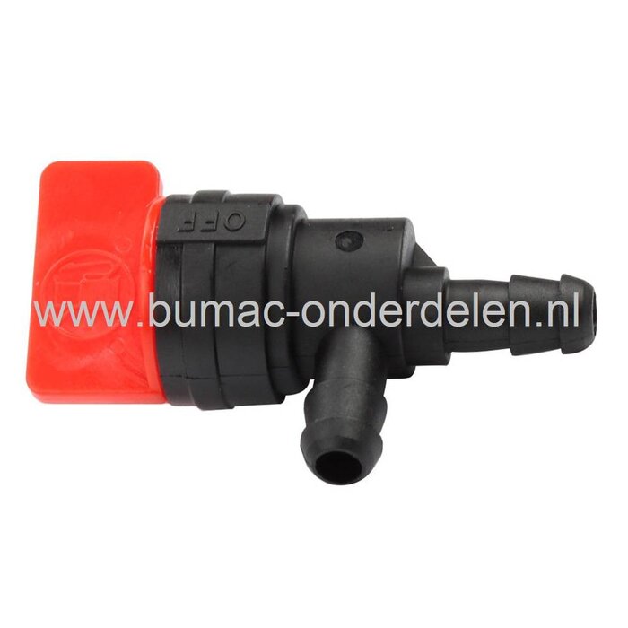 Benzinekraan voor Briggs and Stratton en Tecumseh Motoren op Grasmaaiers, Zitmaaiers, Frontmaaiers, Aggregaat, Trilplaat, Houtklover, Waterpomp, Generator, B&S Brandstofkraan, Briggs & Stratton, TECUMSEH, Brandstofdelen