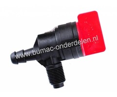 Benzinekraan voor Briggs and Stratton Motoren op Grasmaaiers, Zitmaaiers, Frontmaaiers, Aggregaat, Trilplaat, Houtklover, Waterpomp, Generator, B&S Brandstofkraan, Briggs & Stratton Brandstofdelen