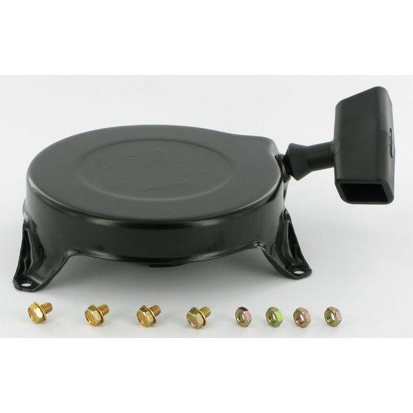 Handstarter voor Briggs and Stratton Motoren met een Horizontale Krukas en 3 - 4 - 5 PK op Trilplaat, Aggregaat, Houtversnipperaar, Kooimaaier, Tuinfrees, Waterpomp, Generator, B&S, B en S, Hand Starter, 690101