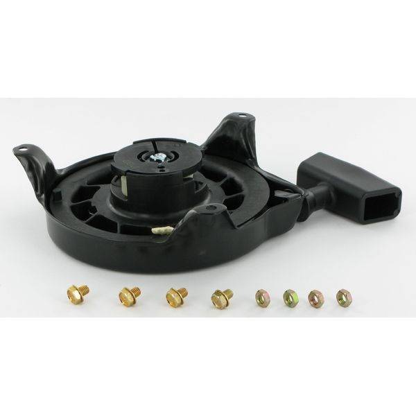 Handstarter voor Briggs and Stratton Motoren met een Horizontale Krukas en 3 - 4 - 5 PK op Trilplaat, Aggregaat, Houtversnipperaar, Kooimaaier, Tuinfrees, Waterpomp, Generator, B&S, B en S, Hand Starter, 690101