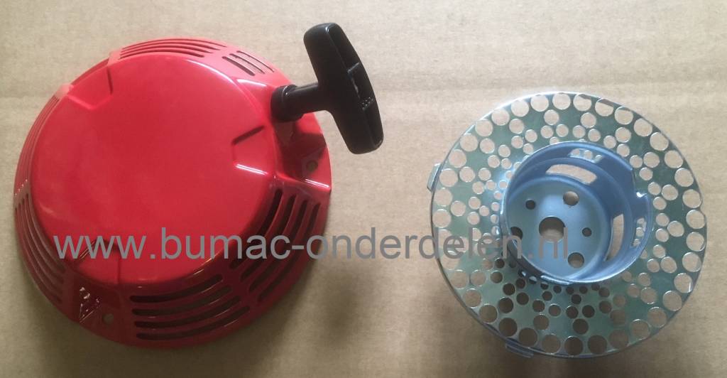 Handstarter Honda met 2 Startpallen voor GXV160 op Grasmaaier - Bladblazer – Houtversnipperaar – Kloofmachine – Mechanische Troffel – Kart –Veegmachine – Trilplaat – Tuinfrees – Cart – Hakfrees – Kantensnijder – Kooimaaier - Zodensnijder GXV 160