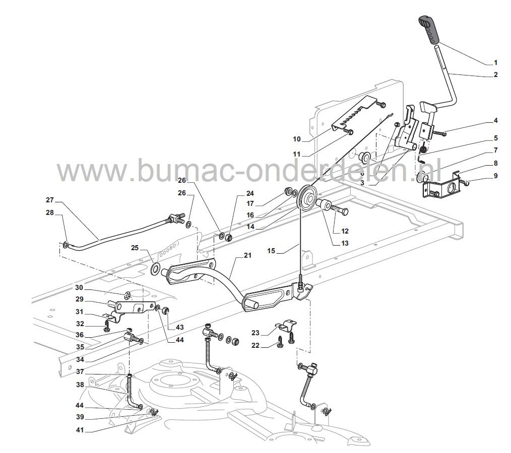 Pouly voor het Geleiden van de Maaidek Liftkabel bij Castelgarden - Stiga - Mountfield Zitmaaiers, Tuintrekkers, Poelie, Poely, Poulie, Castel Garden, 1256015790, 125601579/0