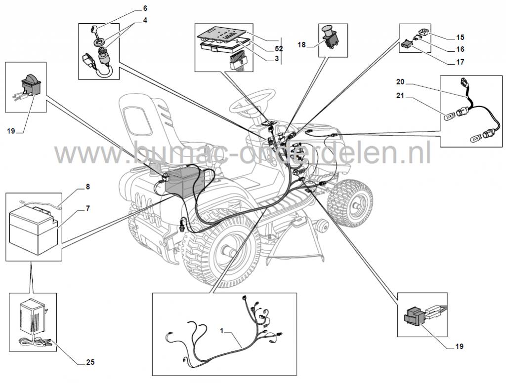 Castelgarden XD98 - XD140 - XDL170 - XDL190HD - L185BH - SD9813 - Twin Cut PDC140 - XDC135HD - XDC140 - XDC140HD, Mountfield T30M - 1430 - 1430H, Stiga Estate Tornado - Estate Master HST - SC84 - SC8414 - SD98 - SD108, Zitmaaiers, Castel Garden