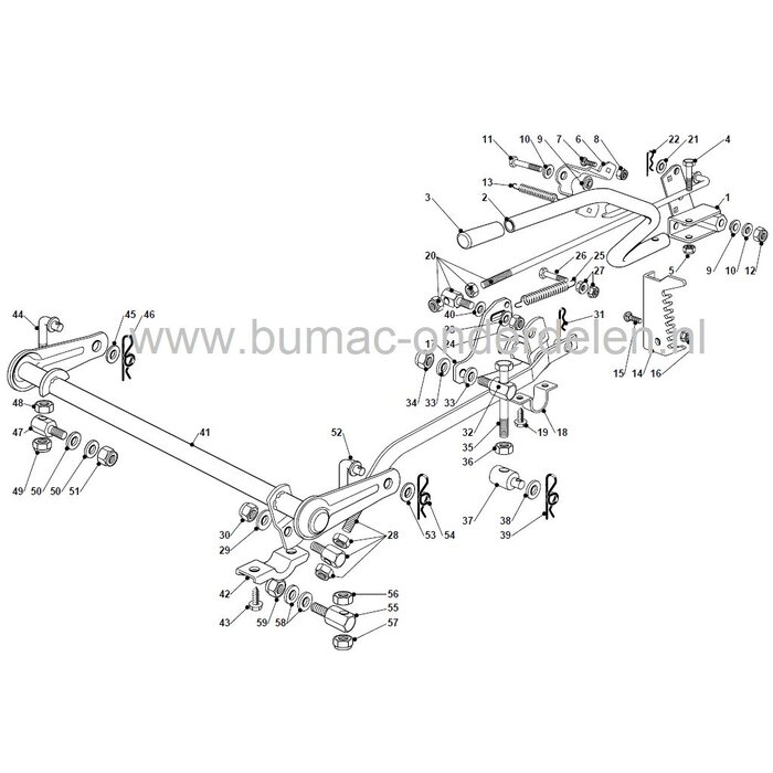 Pen Castelgarden voor Maaidek Bevestiging, Castelgarden J92 - PT135HD - PT140HD - PT170HD - TCP102 - XT140 - XDL170 - XDL190, Stiga Estate - Senator - Tornado II - HST108, Alpina TC-HF-22, Dolmar en Makita TM102, Solo 575H, Zitmaaiers, Castel Garden