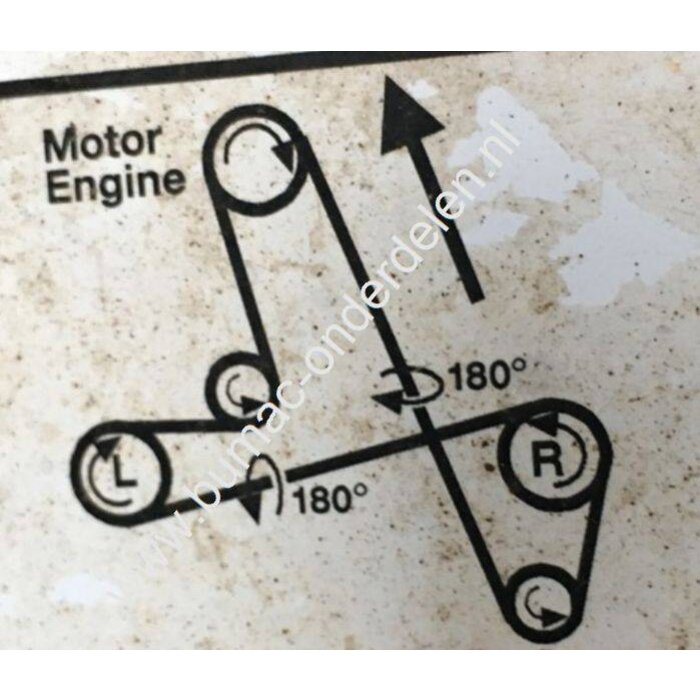 MTD - Wolf - Yardman - White - Bolens - Zitmaaier onderdeel, V snaar voor Aandrijving Maaidek, Maaimessen bij MTD serie 400 met Zijuitworp, 125/92 - Eurotrac 155/92 met Opvang, Maaidek 36", 91 of 92 cm