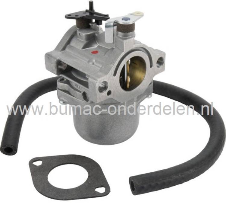 Carburateur voor B&S 12,5 - 13,5 PK OHV AVS Motor, op Zitmaaier - Frontmaaier - Tuintrekker, Carburator voor Briggs and Stratton motoren met een Gasklepzijde opening van Ø 27 mm, onderdeel