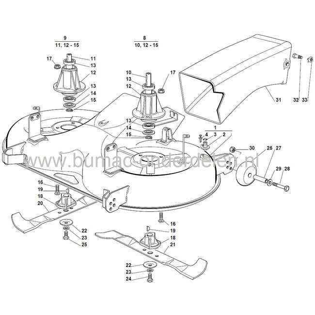 Castelgarden TC102, TC122, XT175HD Ride On Deck Cinghia Di Trasmissione 135062813/1 - Foto 5