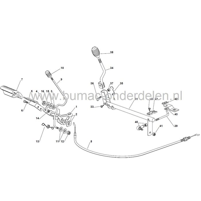 Knop voor CastelGarden - Stiga - Mountfield - Alpina en Honda Zitmaaiers, Knoppen en Hendels voor Zitmaaiers - Frontmaaiers - Tuintrekkers