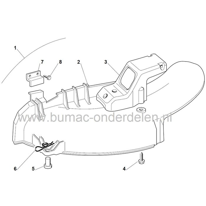 Mulchplug voor Castelgarden EL63 - EL63M - XE70 - XE75VD - XE80VD, Stiga Ride On - Combi 3072H, Zitmaaiers met een Maaibreedte van 63 Cm, Opvang en Mulch, Castel Garden, Mountfield, Deflector, Mulch Set