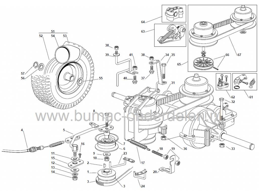 V snaar voor Aandrijving van Maaidek Maaimes bij Zitmaaiers met Maaibreedte van 63 Cm, Opvang en Mulch, Mountfield 725V - 725VH - 725VM - R25V - 2500SV, Castelgarden, Stiga