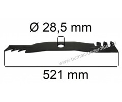 Mes 52,1 Cm voor Kubota Tuintrekker, Zitmaaier, Maaimes voor Kubota B1550, B1750, B2150, B7100HSD, G2000, RC60ST30 Gatormes