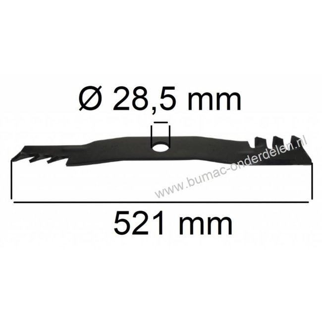 Mes 52,1 Cm voor Kubota Tuintrekker, Zitmaaier, Maaimes voor Kubota B1550, B1750, B2150, B7100HSD, G2000, RC60ST30 Gatormes